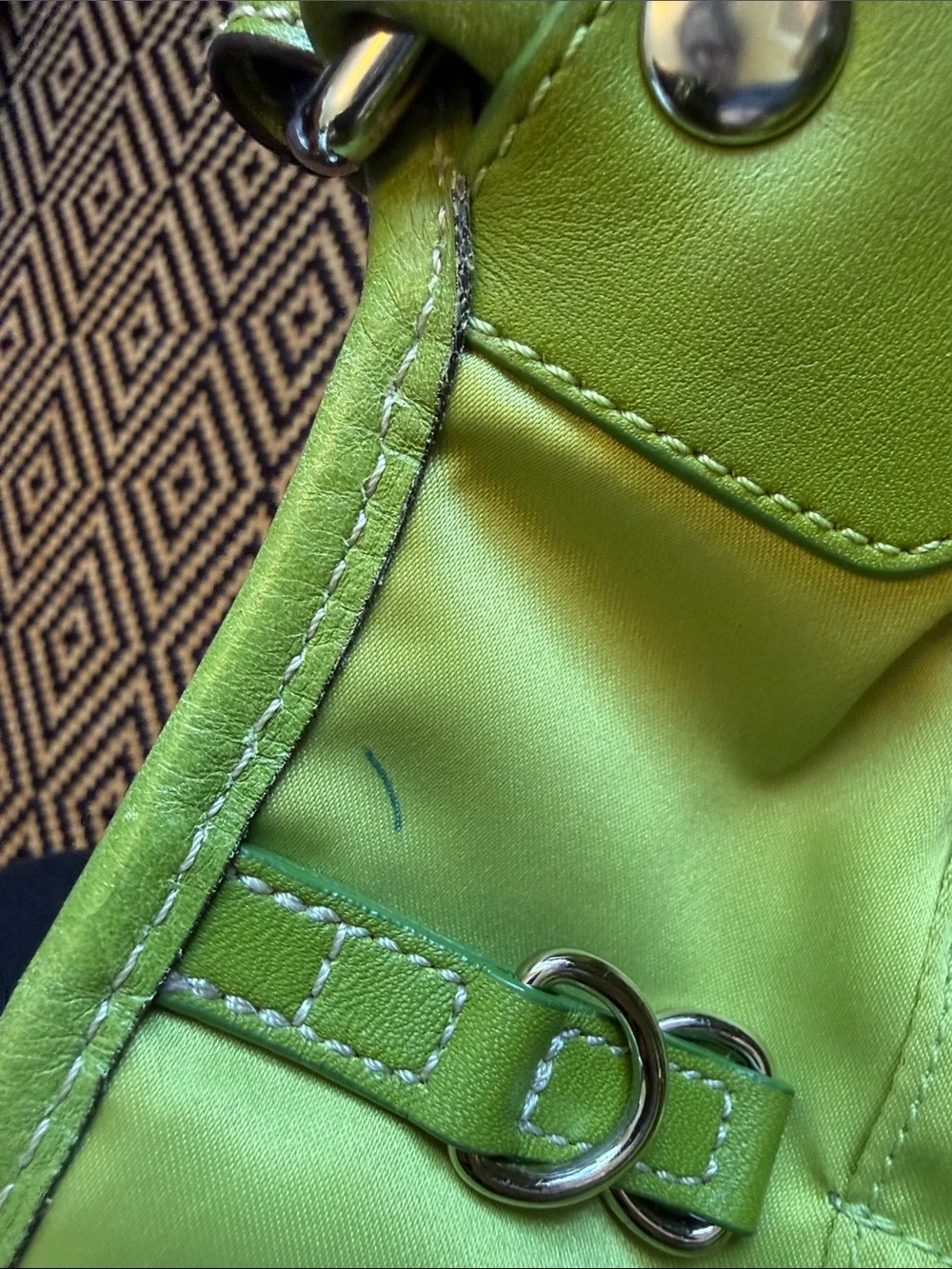 Vintage Y2K Coach BLEECKER patchwork stripe signature jacquard tote F14726